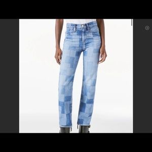 FRAME Le High Straight  Patchwork Multi